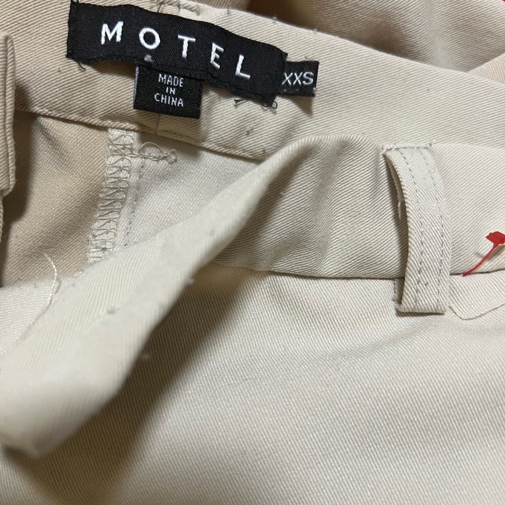 Xxs Motel Abba Trouser In Contrast Tan And Beige
